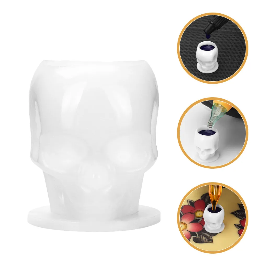 200 Pcs Ink Cap Holder Cups for Tattooing Small Cute Caps Abs Pigment Containers