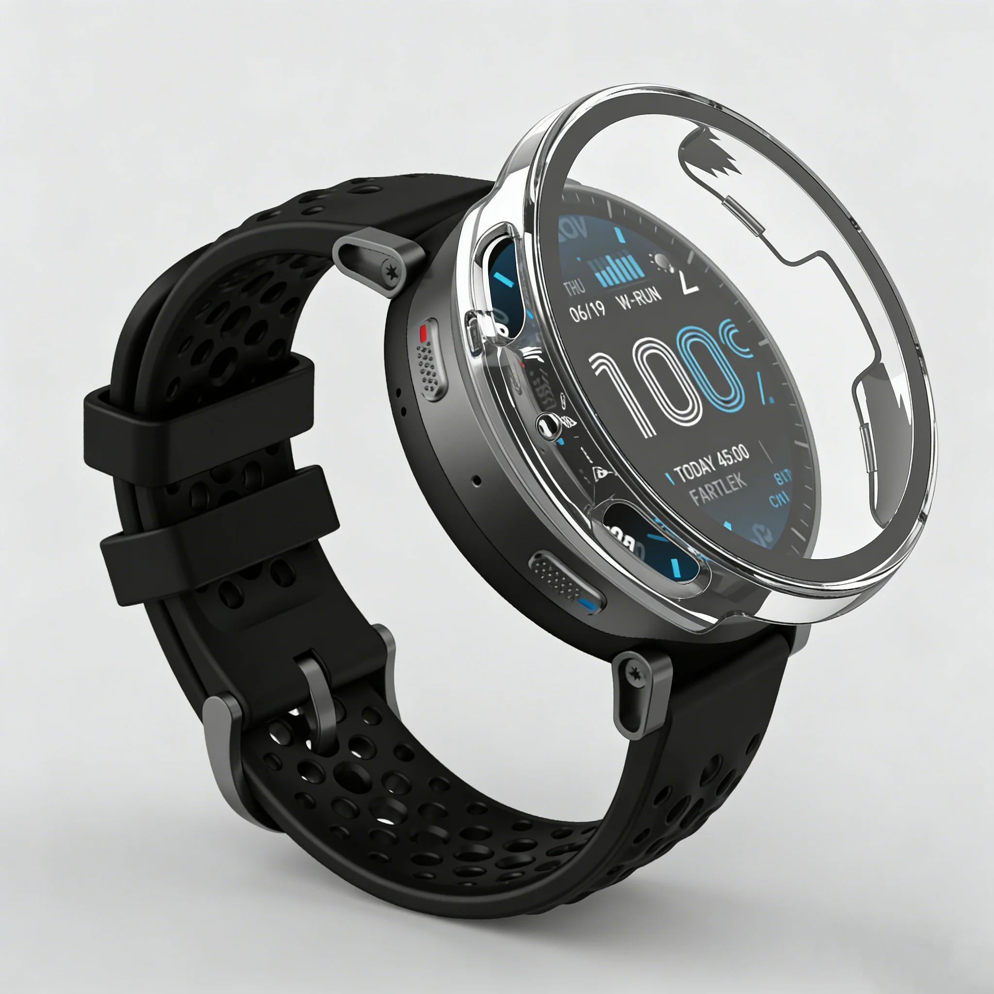 

Защитный чехол для часов Huami Amazfit ACTIVE MAX, жесткая поликарбонатная рамка, стеклянная панель, полное покрытие, аксессуары для корпуса часов