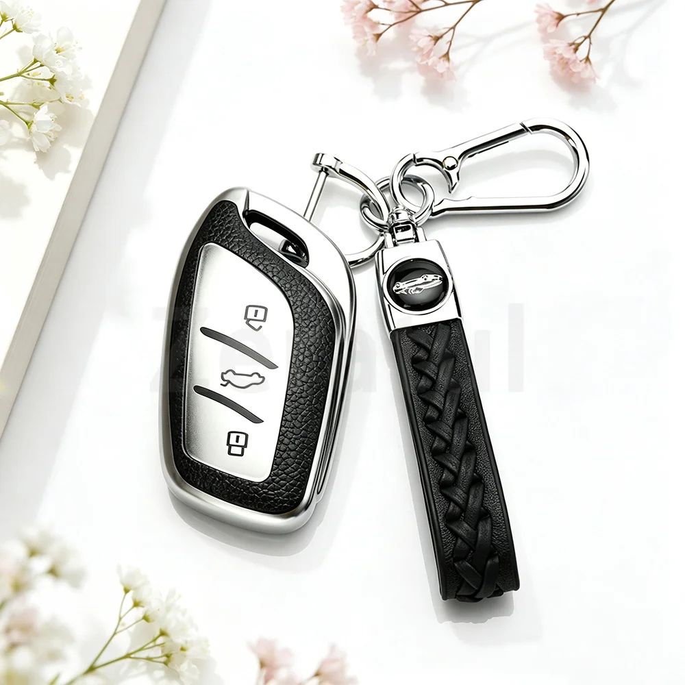 Auto Shell Fob TPU Leather Car Key Case Cover Holder For Roewe RX3 RX8 ERX5 RX5 i6 i5 MG ZS EV MG6 EZS HS EHS Accessories