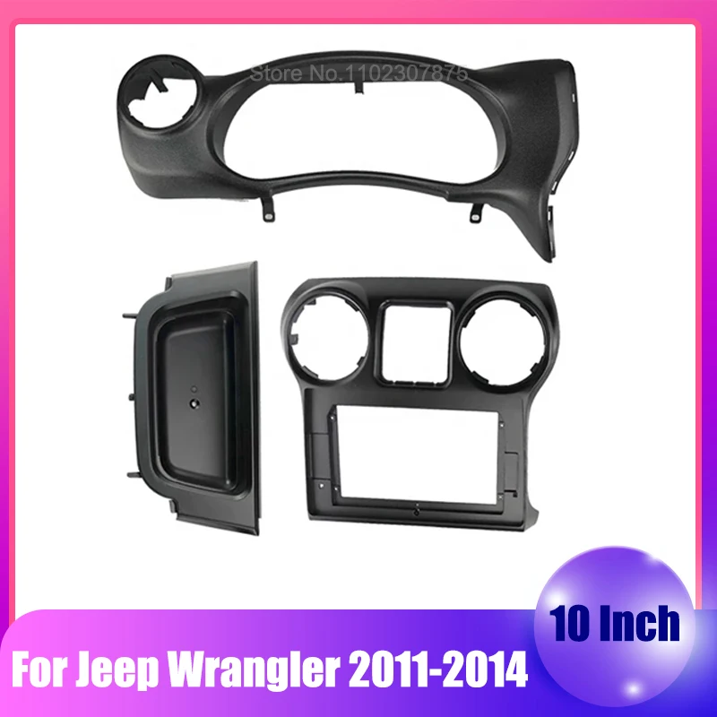 

10.1 Inch Car radio Frame Fascia For Jeep Wrangler 2011 2012 2013 2014 Canbus Panel Dashboard Mount Kit 2 Din DVD Stereo