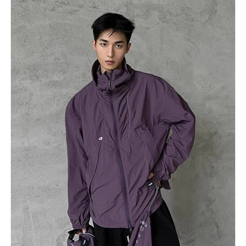 

2024 New American Sle Men's Summer Lightweight Fce Jaet Youth Climbing Clothes Breathable Running Suit UPF40+