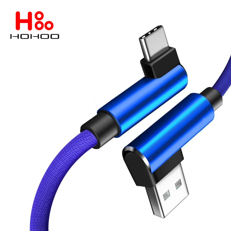 5A Fast Charging usb Type C Cable 90 Degrees Elbow 40W USB C Cable for Game for Xiaomi Redmi Honor Phone Charger Type C Cable