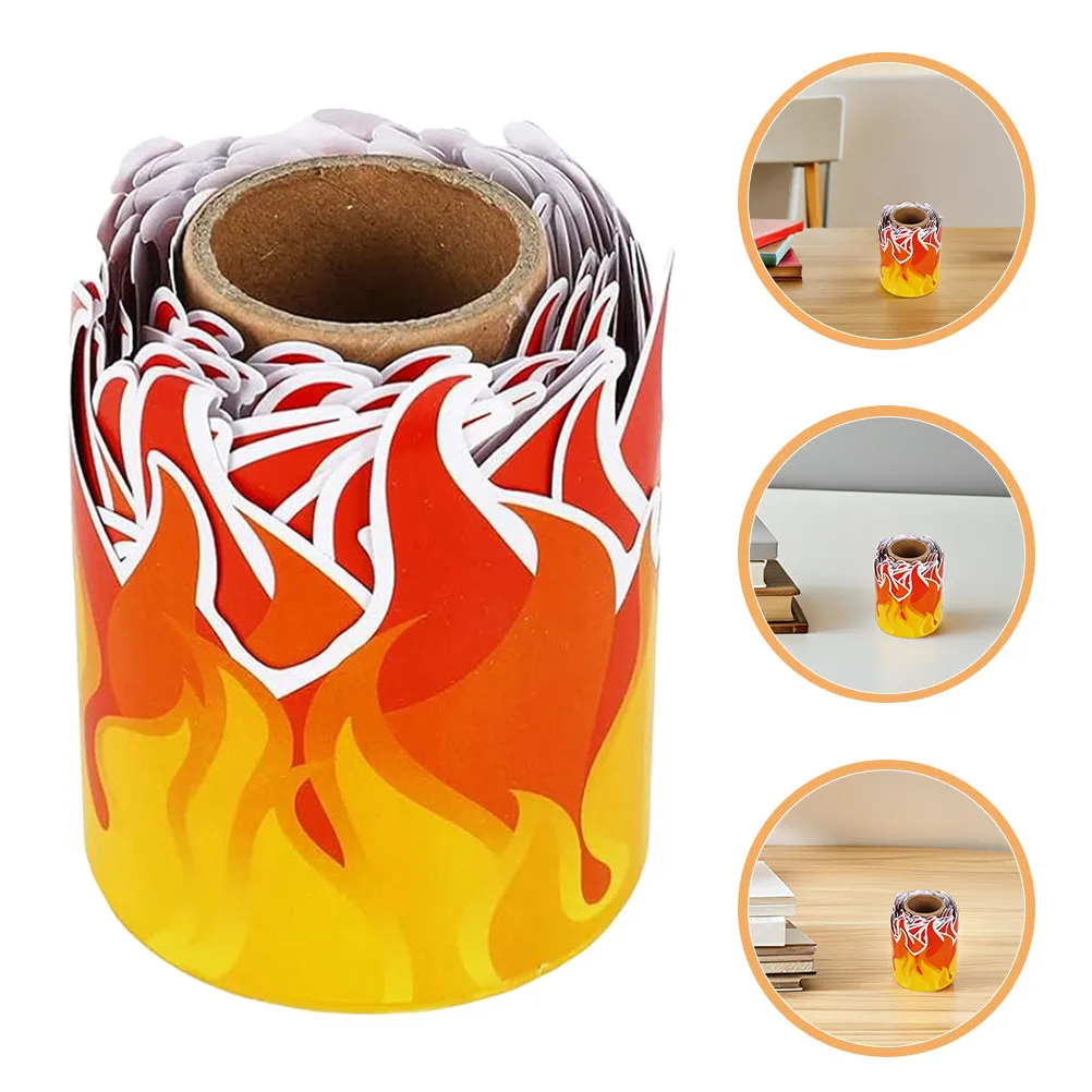 

1 Roll Blackboard Border Decal Flame Bulletin Board Trim Sticker Classroom Decor Chalkboard Border Wall Sticker