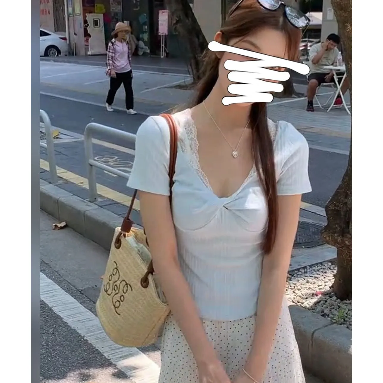 

Pure Desire Sle Women's ort Sve T-irt Lace Trim Summer 2025 New Design Spicy Girl Beautiful Top Faion Ladies' Clot...