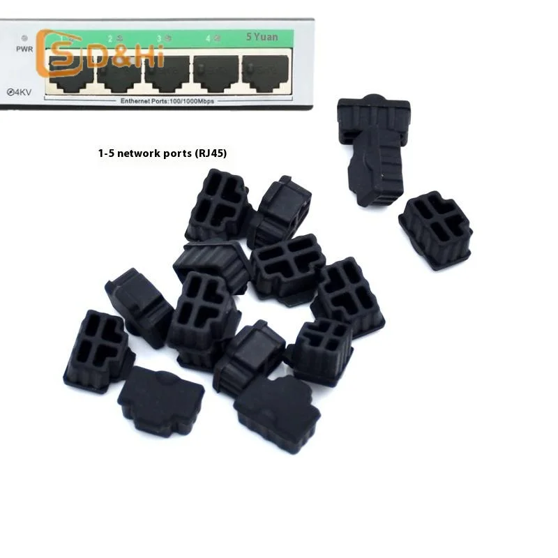10 Stuks Laptop/Computer/Router Accessoires RJ45 Stofkap Connector Stofkap Plug Protector Stekkers Hub Poort