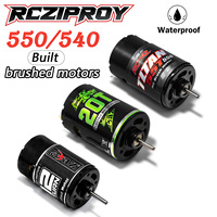 RCZIPROY 550/540 Waterproof Brushed Motor for 1/10 RC Track Shaft SCX10 AXI03007 90046 TRX4 TRX6 Redcat Gen8 Tamiya HSP RC Motor