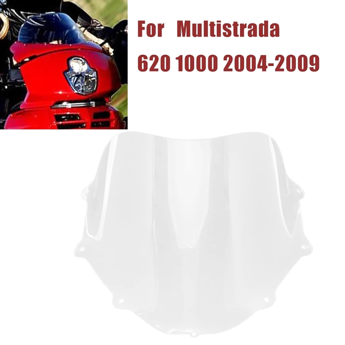 

Motorcycle Front Windshield Glass Sun Visor Motorcycle Accessories Windscreen for Ducati Multistrada 620 1000 04-09