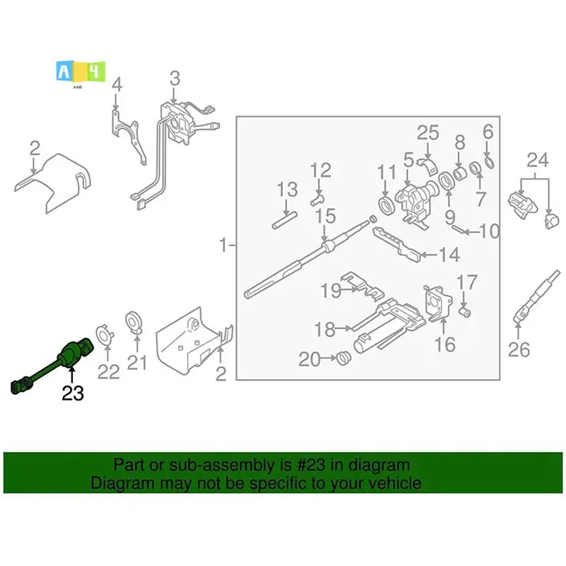 

A04E-19256702 Intermediate Shaft Gear Coupling Steering Column Part Automotive For 2006-2010 Hummer H3, 2009-2010 Hummer H3T