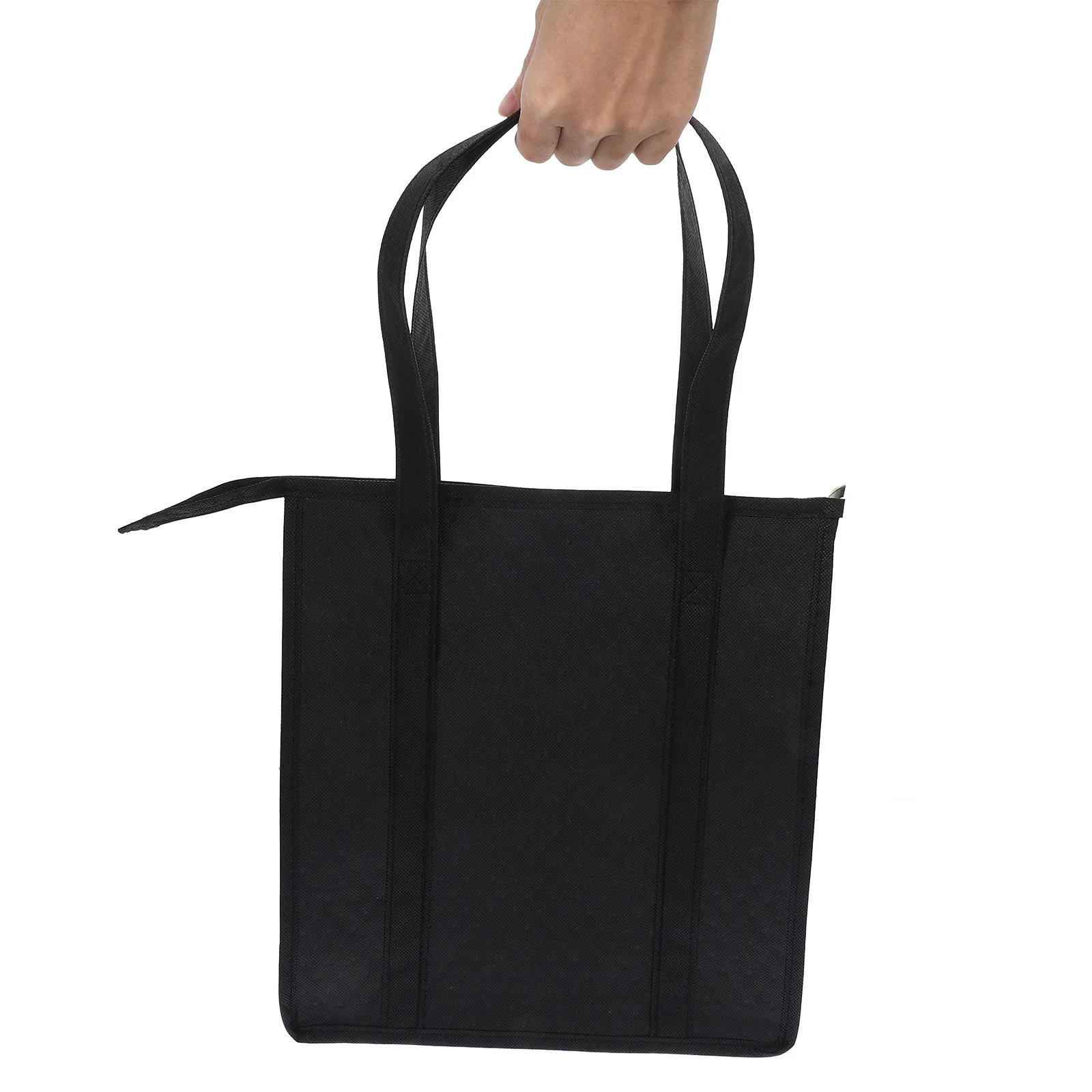 Insulated Grocery Bag Foldable Reusable Thermal Tote Spacious Food Storage Bag For Takeout Shopping Cooler With Zippered Top