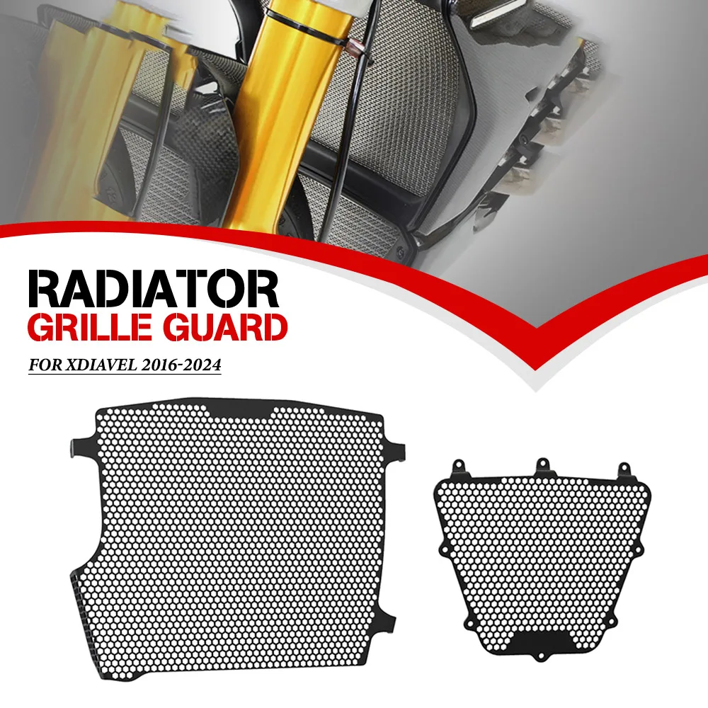 

2024 For Ducati XDiavel 2016-2017-2018-2019-2020-2021-2022-2023 Radiator Guard Grille Cover Oil Cooler Guard Grill Protector