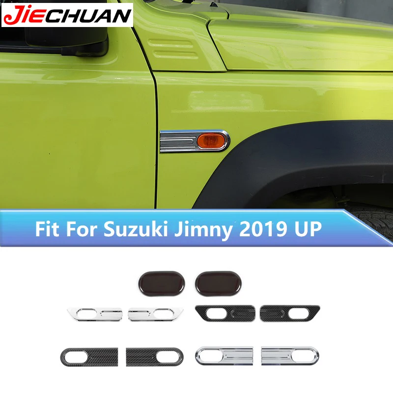 

JIECHUAN Car Front Fender Turn Signal Lights Decoration Protective Cover Fit For Suzuki Jimny 2019 Up,Auto Exterior Accessories