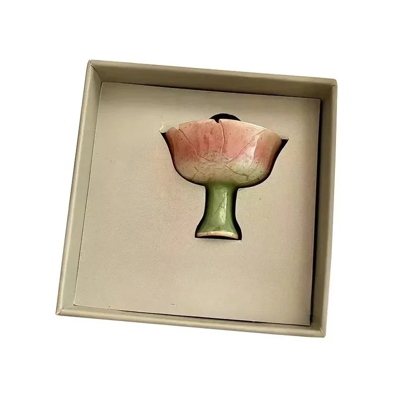 Refrigerator sticker, green glaze red goblet refrigerator sticker