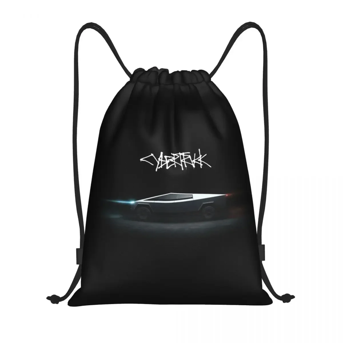 Cybertrucks Battery Electric Vehicle Drawstring Backpack Women Men Sport Gym Sackpack Foldable Training Bag Sack