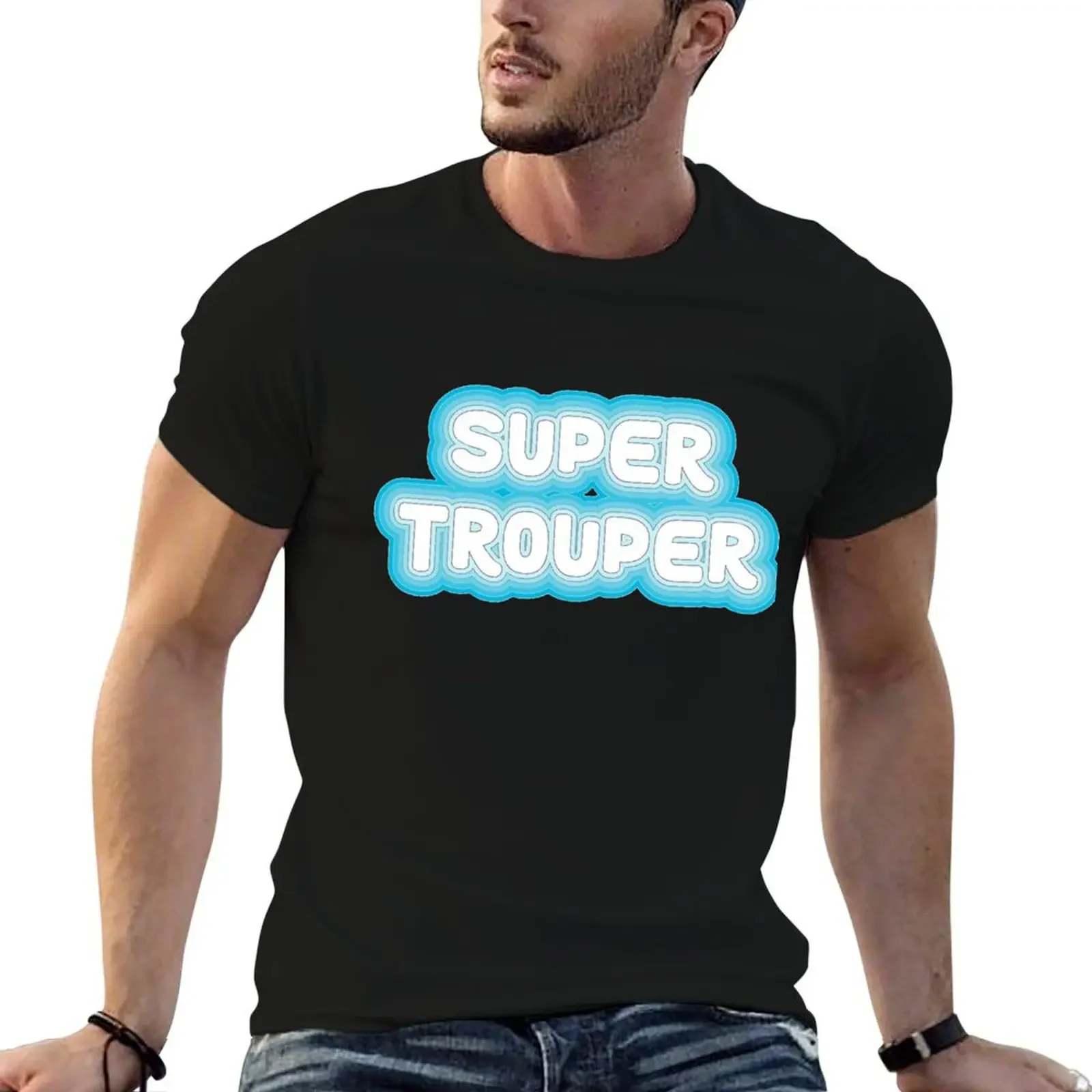 

Super trouper T-Shirt anime tshirt summer 2025 custom t-shirts gifts for boyfriend slim fit t shirts for men