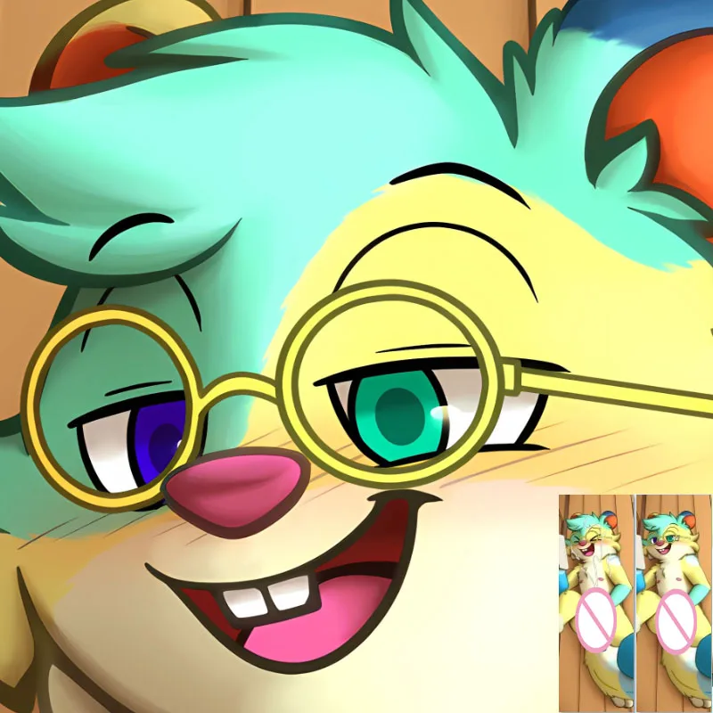 

Dakimakura Anime Fluffy Furry Orcus Retro Squirrel Pillowcase Double-sided Print Life-size Body Pillow Cover Case Dropshipping