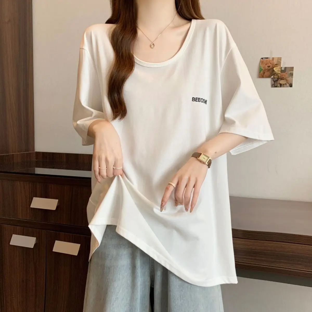 Plus Size 6XL 150kg Summer Women T Shirt Oversized O Neck Female Short Sleeves TShirt Casual Vintage Femme Tops