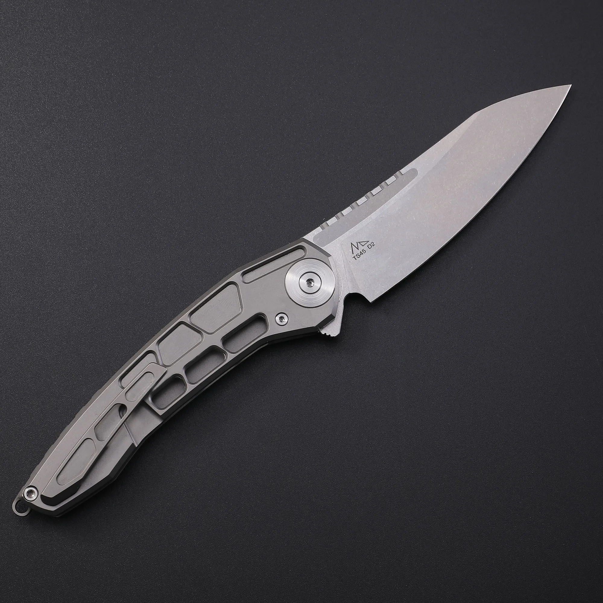 TWOSUN TS45 Folding Knife D2 M390 Steel Knife edc Gear for Men Titanium Handle Ball Bearing Outdoor Hunting Camping  Pocket Tool