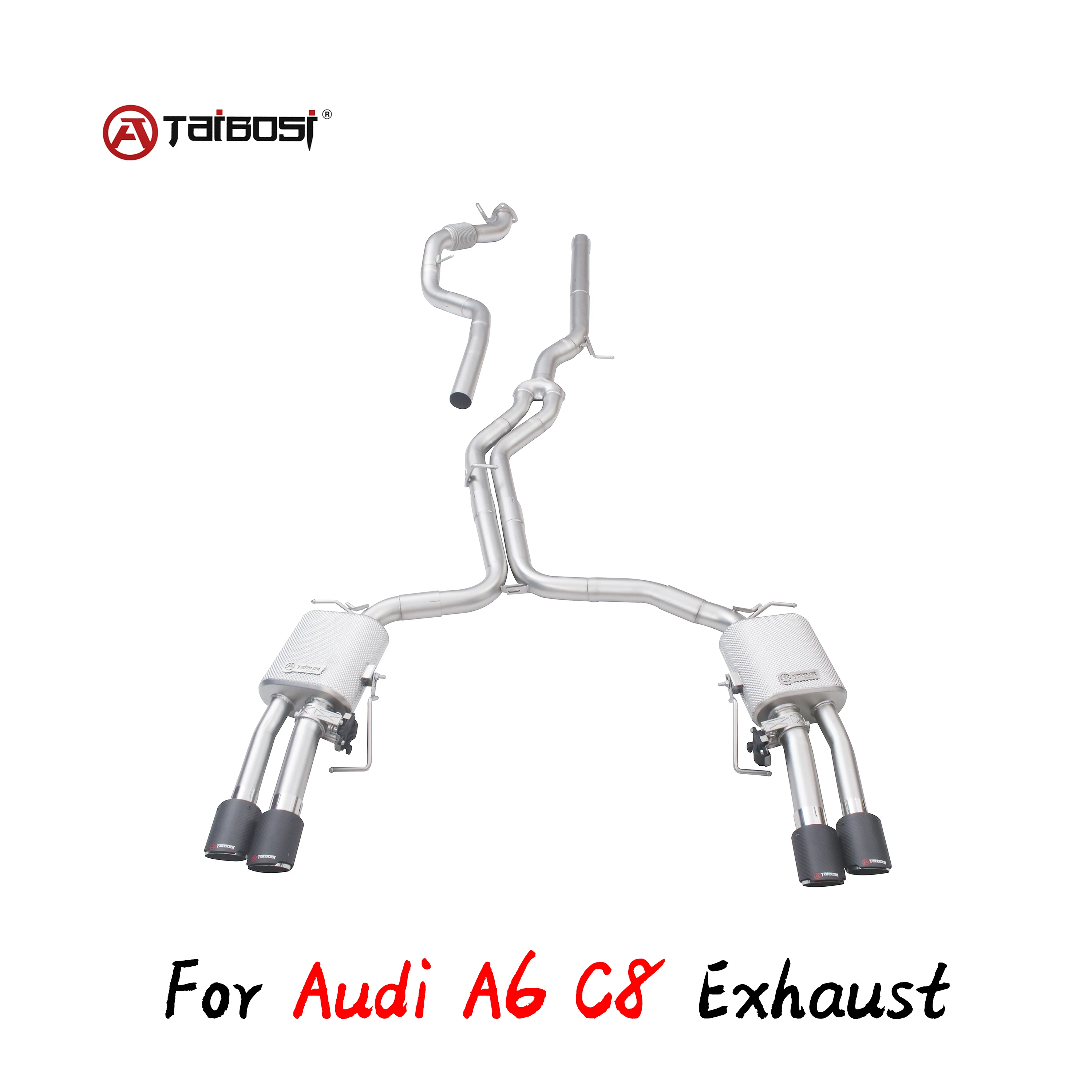 

For Audi A6 C8 2.0T 4WD Catback Exhaust Pipe Taibosi Performance Electric Control Valve Remote Car Muffler Cutout Accessories