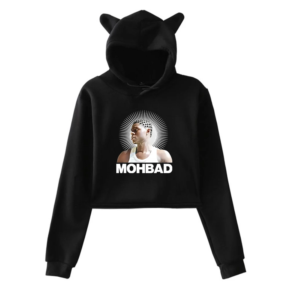 

Mohbad Pullover Pop Singer Rapper 2024 Tour Merch Cat Ears Hoodie Long Sleeve Sweatshirts Crop Top Women's Clothes