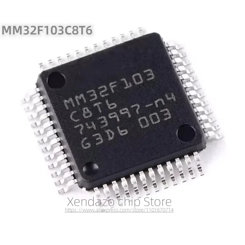 2pcs/lot MM32F103C8T6 MM32F103 LQFP-48 package Original genuine ARM Cortex-M3 32-bit microcontroller chip