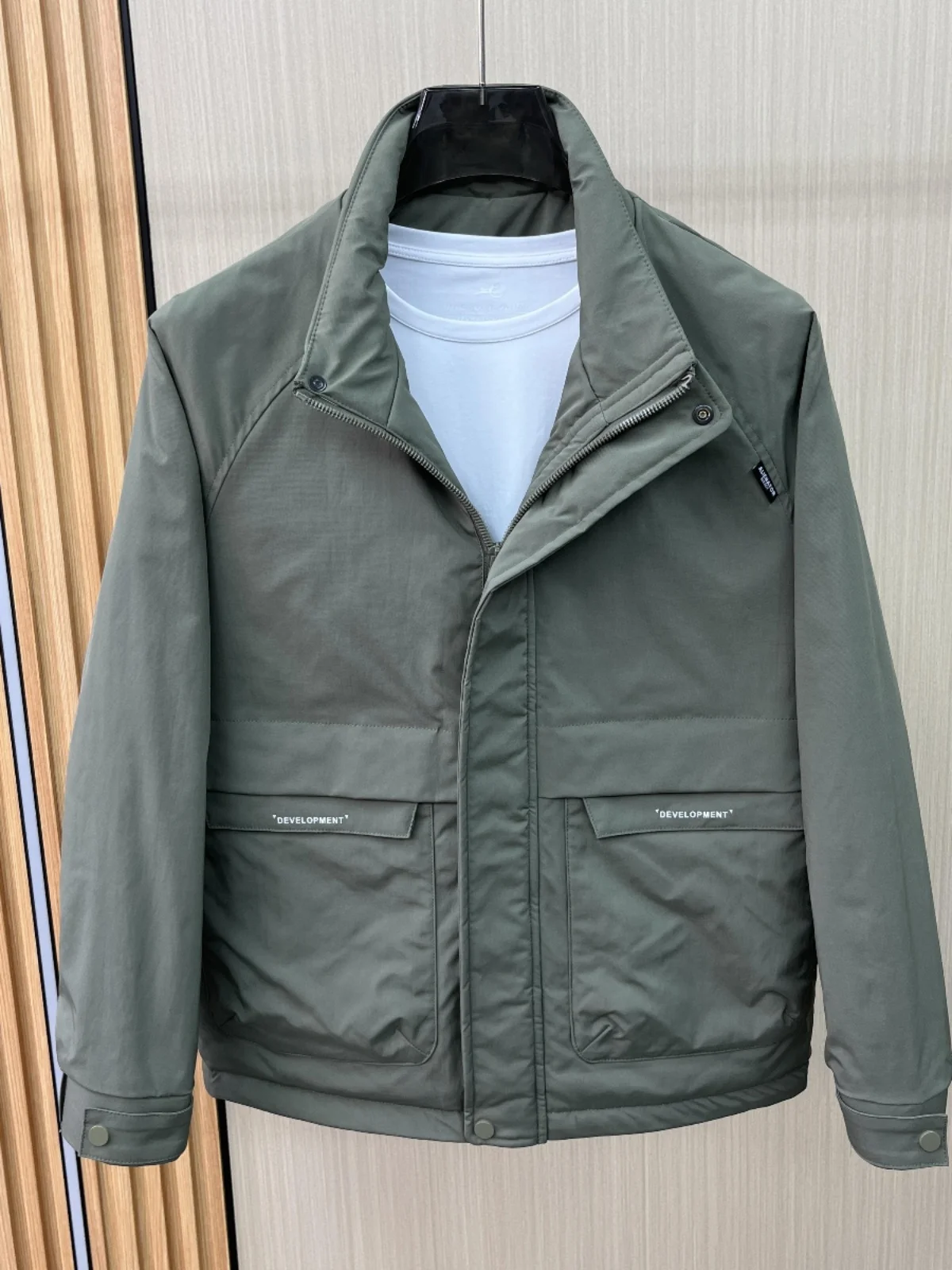 

Мужская приталенная куртка из хлопка для весны, осени и зимы, модная рабочая одежда, утепленное пальто из полиэфирного волокна