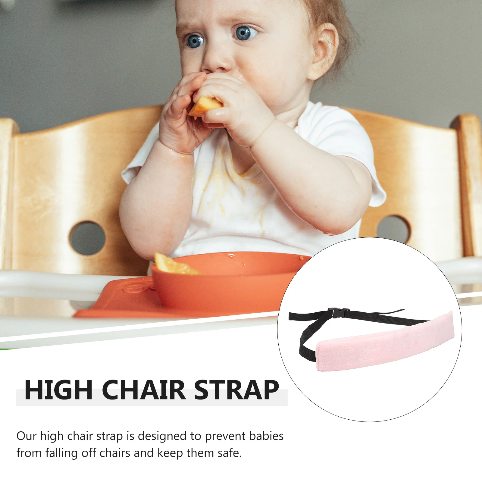 

Ремень для стульчика, детский ремень безопасности, регулируемый удобный хлопковый универсальный ремень безопасности для младенцев и малышей, сменный ремень безопасности