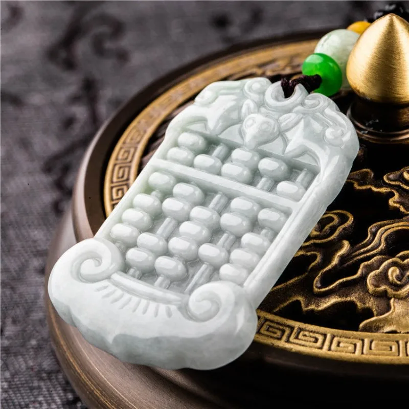 

Нефритовый кулон «Живаемое мышление», мужское и женское серебряное ожерелье, натуральный лед, клейкое семян, новый кулон из нефрита