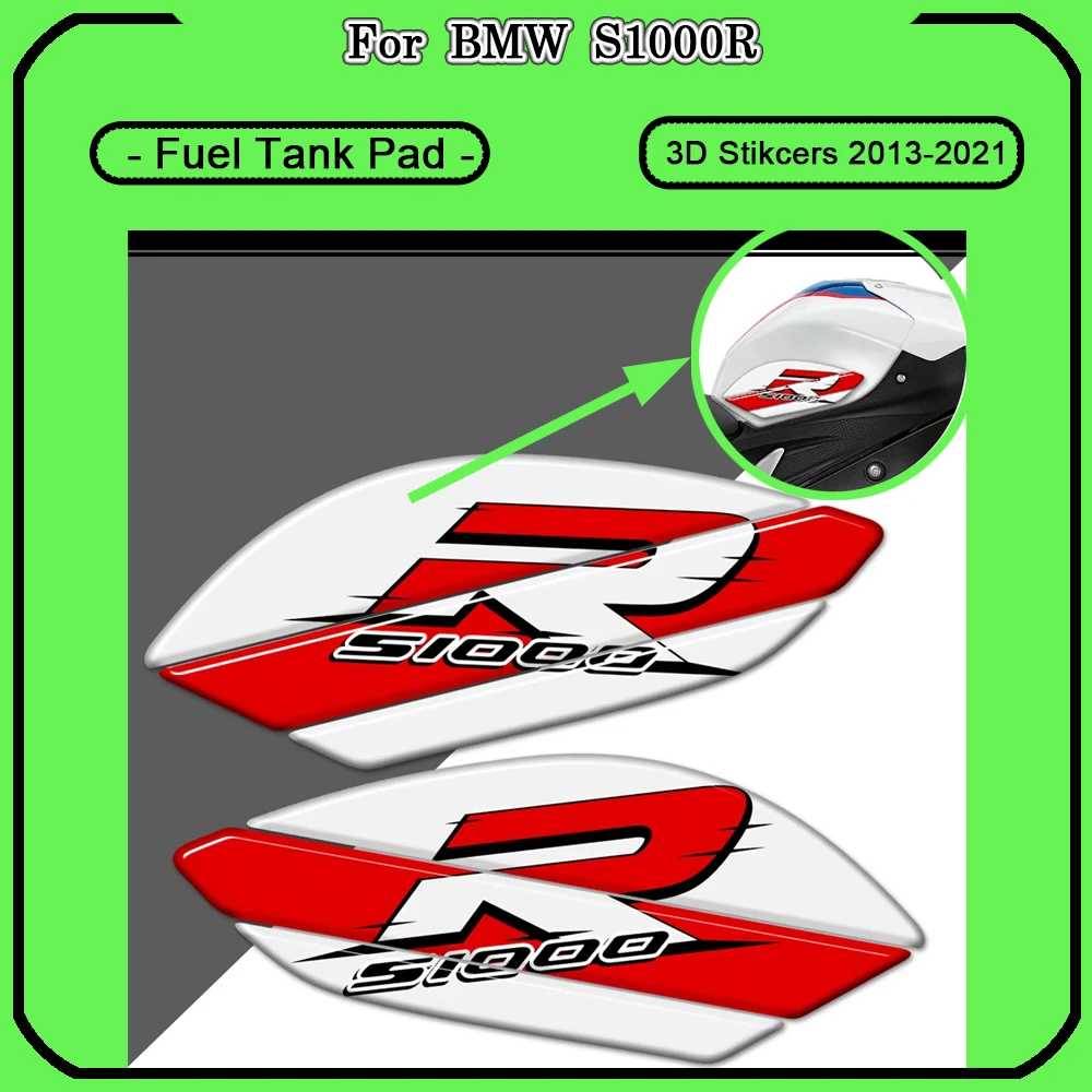 For BMW S1000R 1000R Tank Pad Decal Stickers Anti-Slip Side Gas Knee Protector for 2013-2021 Models Motorcycle Accessories