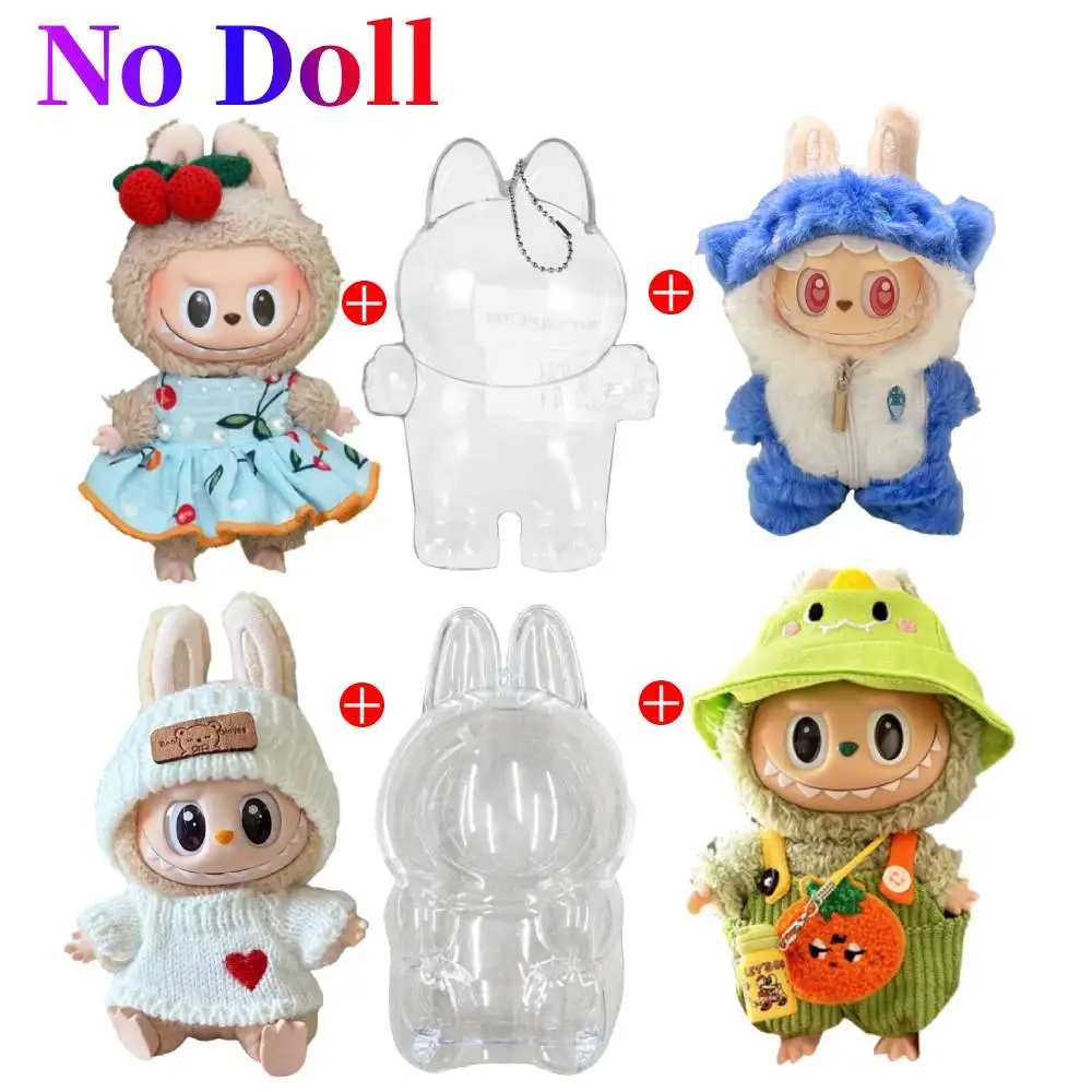 

Для плюшевой куклы Labubu, одежда с защитным чехлом, сменная одежда, костюм для кукол, милая одежда с героями мультфильмов, аксессуары для кукол