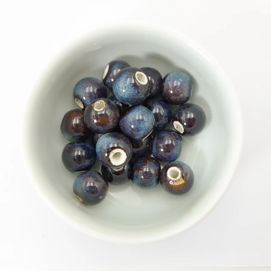 10# 40pcs Quality Ceramic Beads Jingdezhen Ceramics Porcelain Bead For Jewelry Making 10mm  Beads #A304A