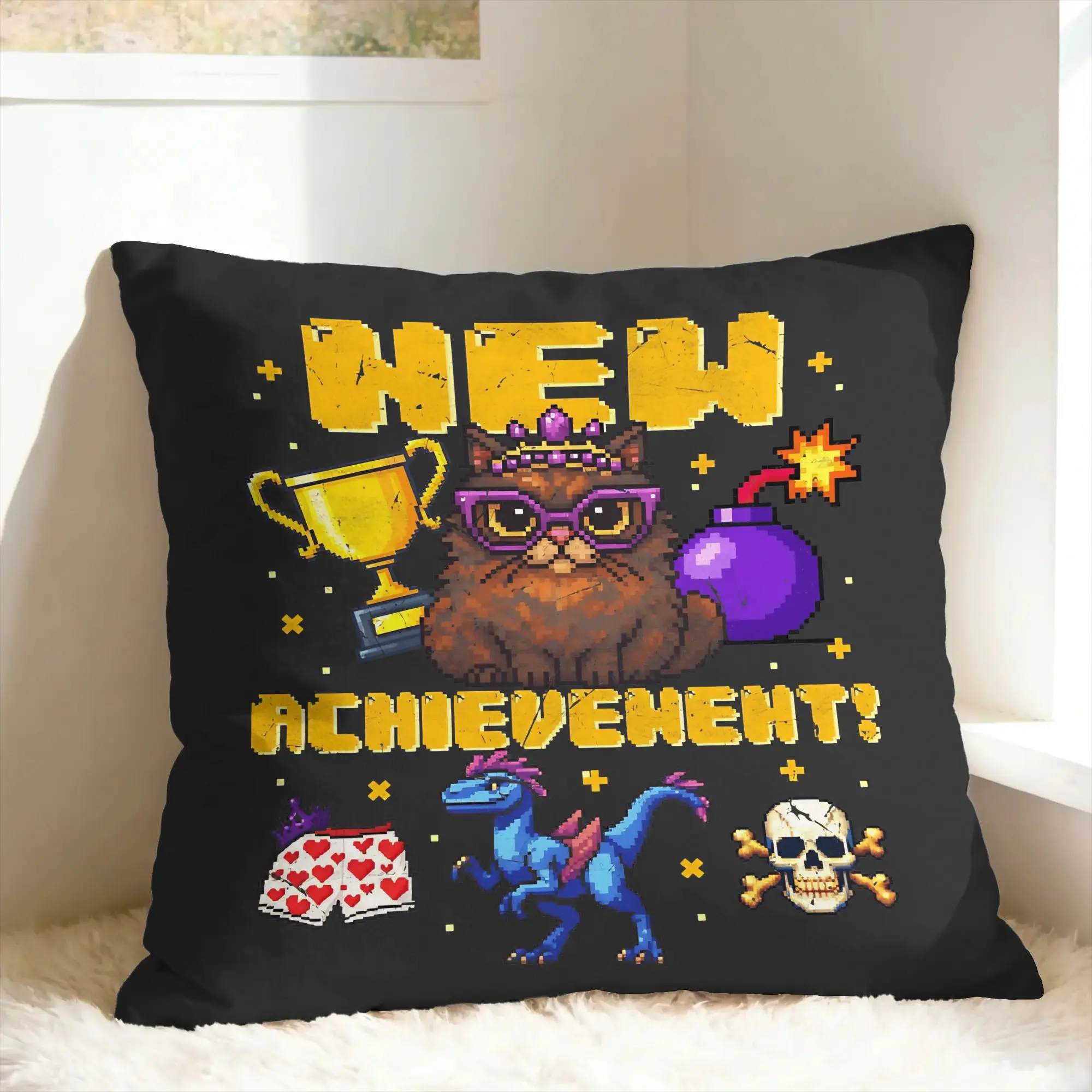 Pillow Case Dungeon Crawler Carl New Achievement Graphic  Pillow Cover For Living Room Bed Chair Novelty Pillowcases