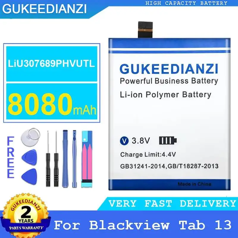 

Tablet Battery 8080mAh For Blackview Tab 13 LiU307689PHVUTL Environmentally Friendly