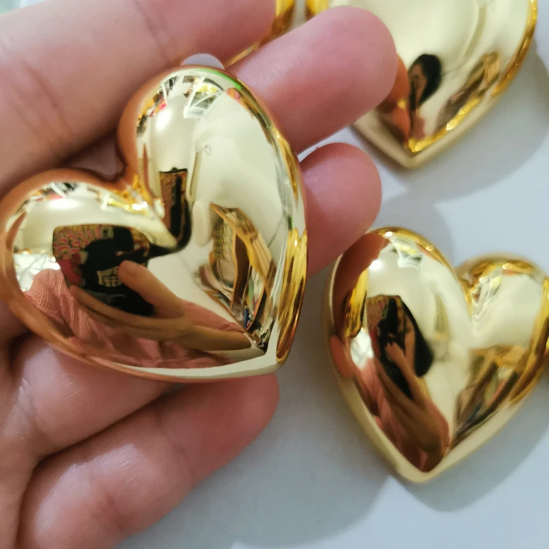 

Женские серьги-кольца в форме сердца, из латуни, 5 см