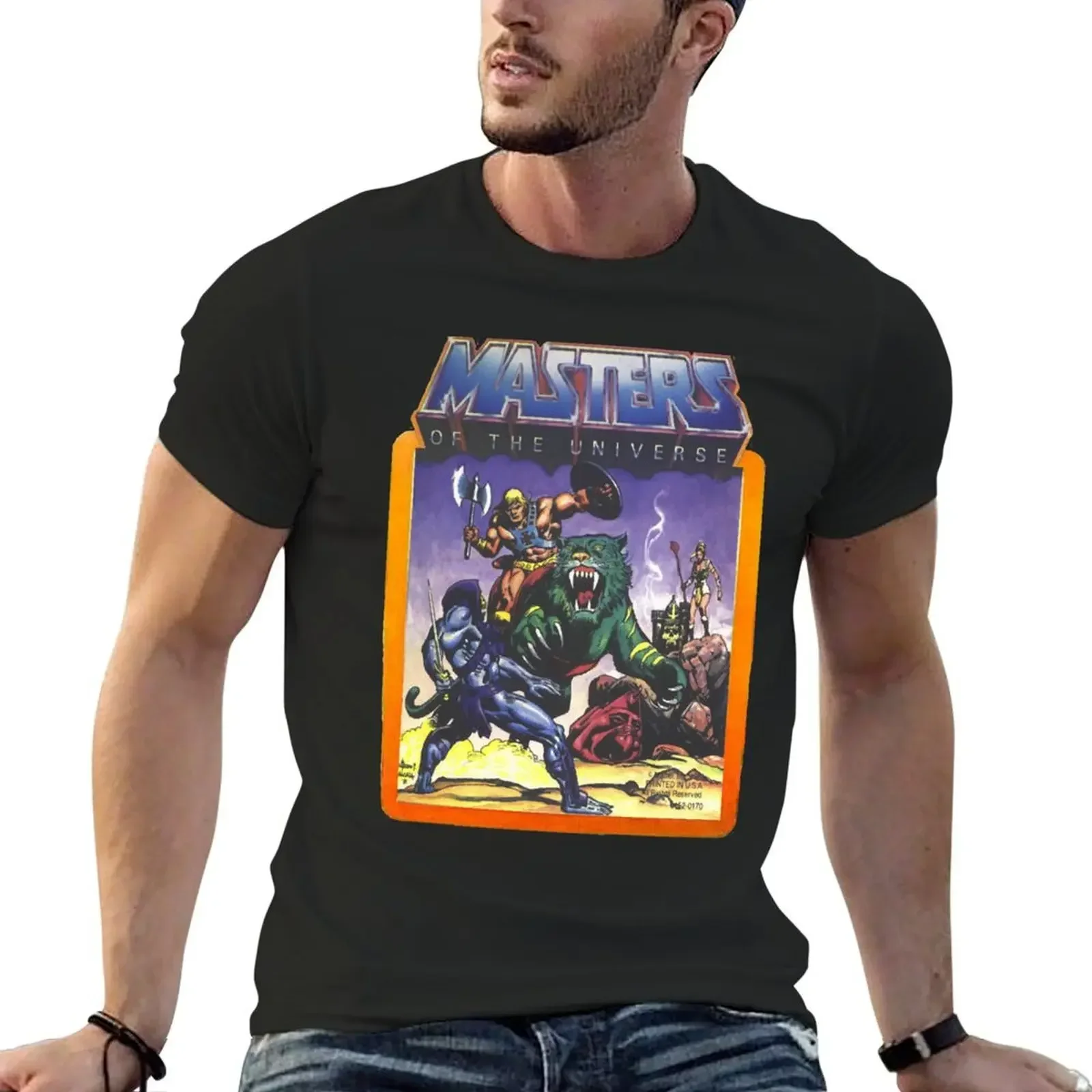 

He-Man Masters of the Universe Battle Scene with Skeletor Classic T-Shirt cotton graphic tees Men's t-shirt