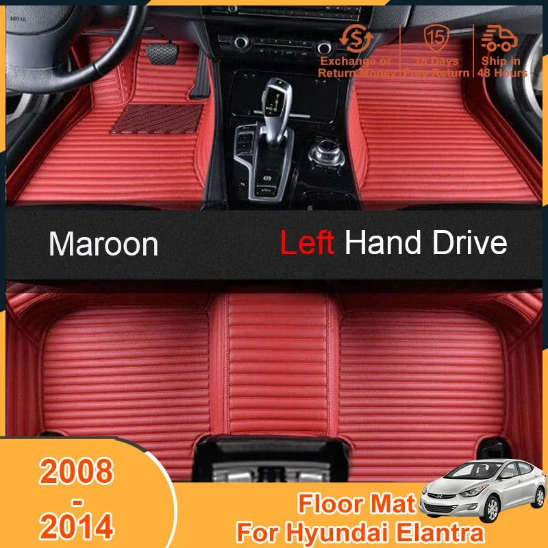 

2008-2014 Floor Mats Carpets for Hyundai Elantra 2008 2009 2010 2011 2012 2013 2014 Accessories Left Hand Foot Pad Cover Leather