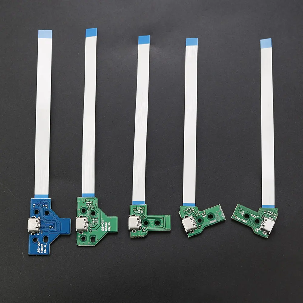 JCD 1set USB Charging Port Socket Circuit Board  For PS4 Controller For 12Pin JDS 011 030 040 055 14Pin 001 Connector