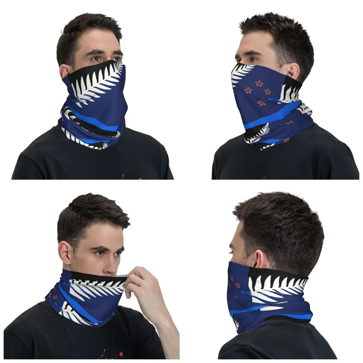 Flag Of New Zealand Neck Gaiter Men Women UV Protection Winter Flag Bandana Scarf for Hiking