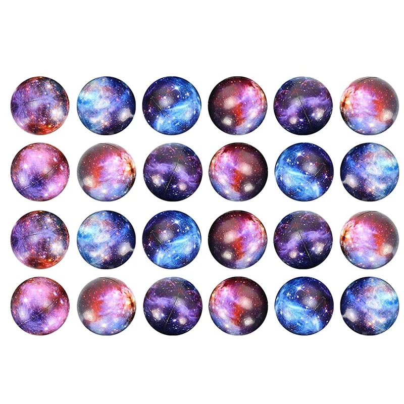 

24 Pcs Galaxy Stress Balls,2.5 Inch Space Theme Stress Balls Squeeze Balls Stress Relief Balls For Kids And Adults