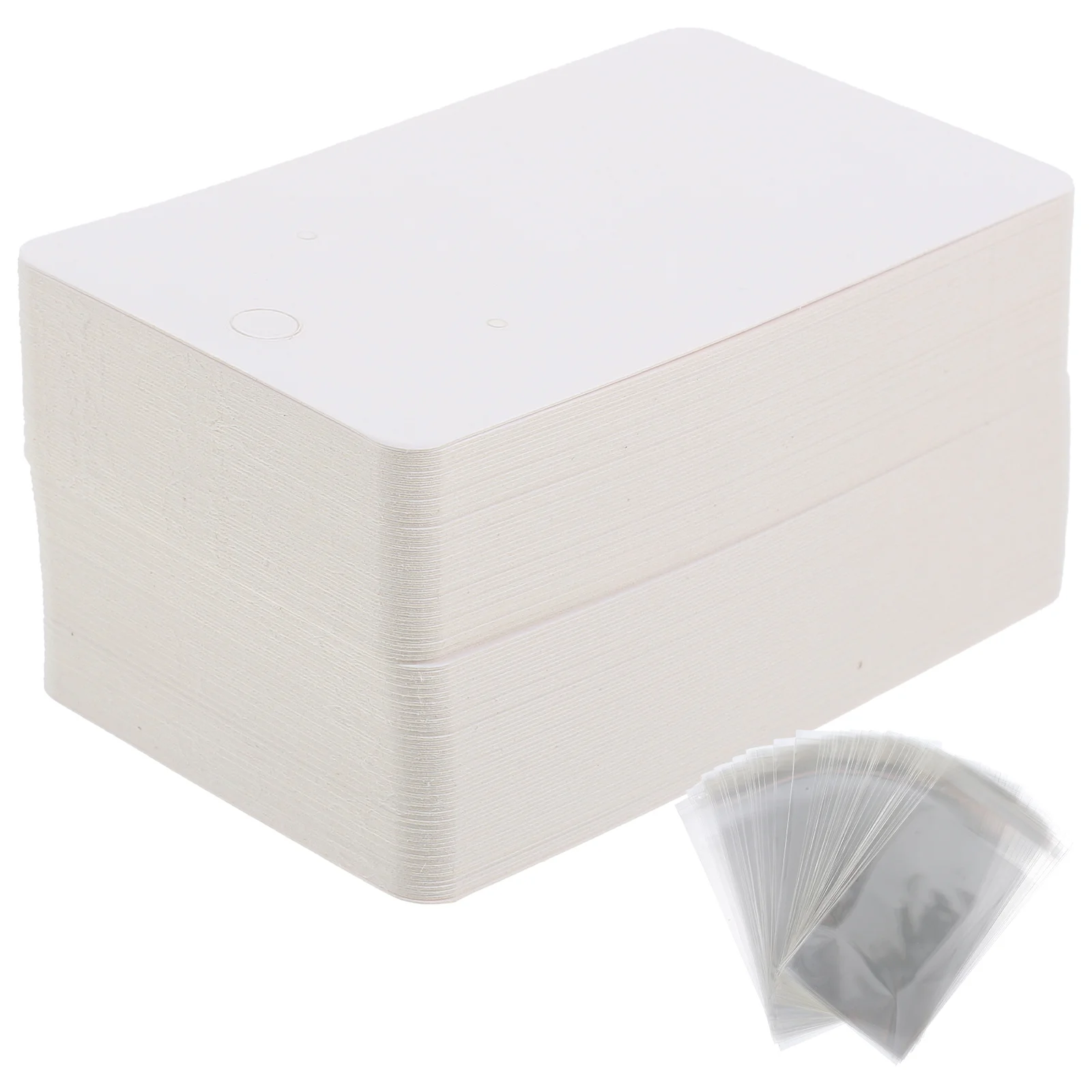 مجموعة واحدة من عرض القرط مع فتحات مقطوعة مسبقًا لتخزين المجوهرات وحاملي البطاقات الورقية للأقراط والقلائد والأذن #6