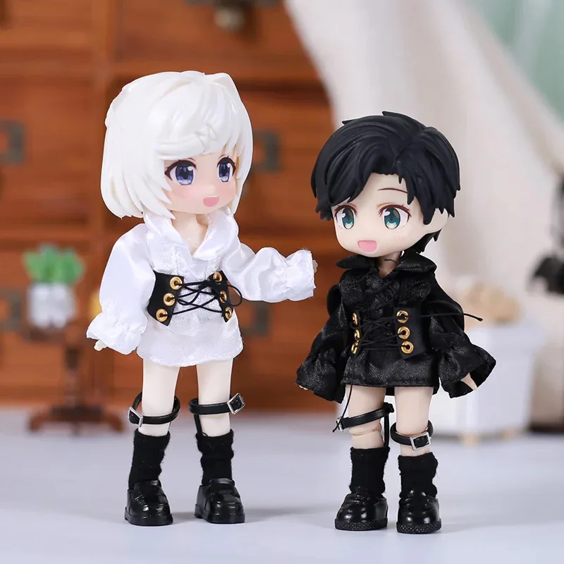 

OB11 Baby Clothes Goth Shirt 12 Points BJD Doll European Style Hand Done