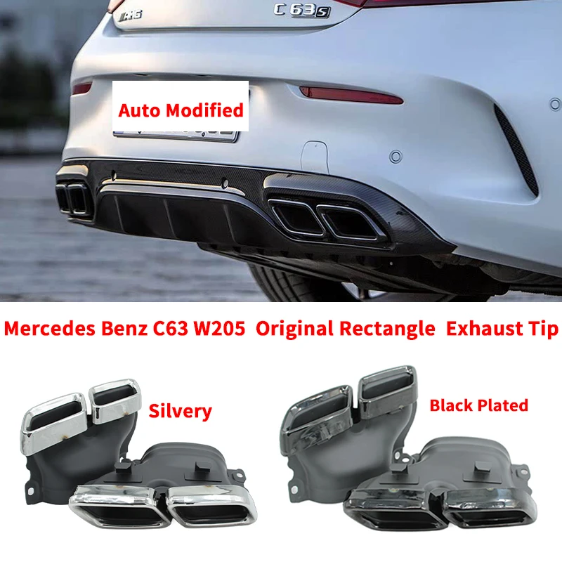 

Для Mercedes Benz C-Class W205 C63 оригинальный четыре выхода выхлопной трубы C200 C300 C180 C260 2015 2016 2017 2018 наконечник глушителя