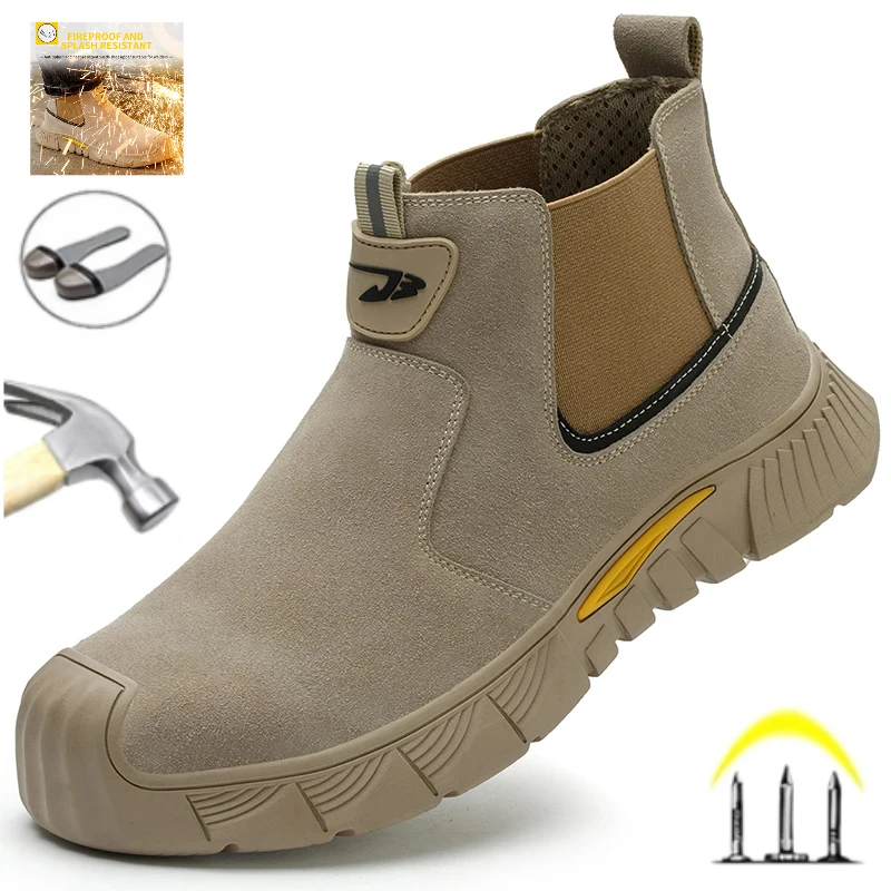 

Safety Protect Shoes for Men Anti Kick Anti Collision Steel Toe Men Work Boots Sneakers Anti-slip Zapatos De Seguridad De Hombre