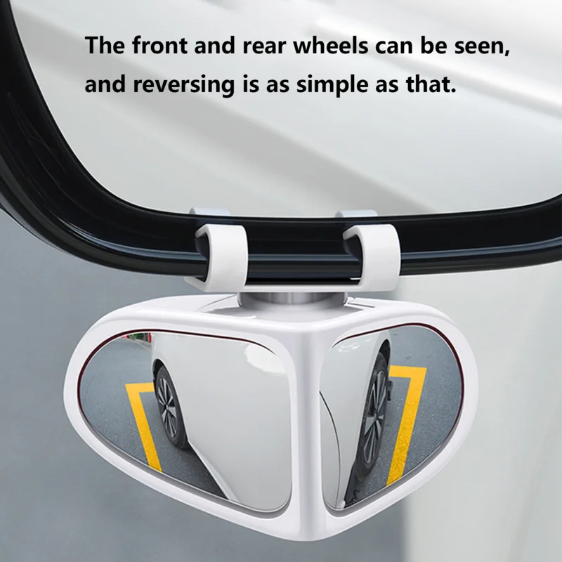 Blindspot Mirror For Car 360 Rotation Adjustable HD Glass Side-Angle Side-View Mirror Double Glass Rear View Blind Spot Mirror