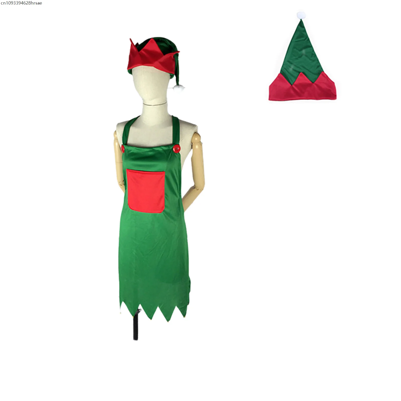 Зеленый эльф, веселый рождественский фартук и шапка для женщин и девочек, праздничный нарядный торт, кухонный фартук для подарка на Новый год матери