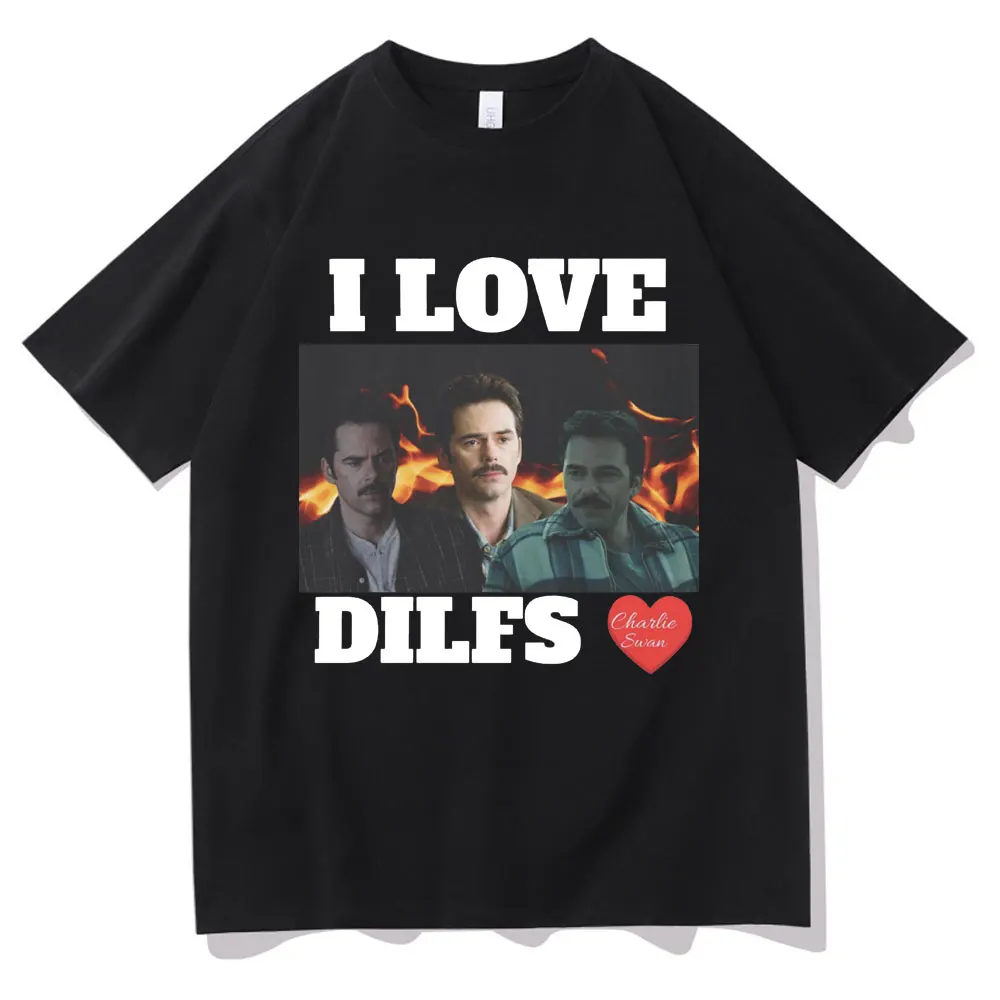 

Movie Twilight Charlie Swan Carlisle Cullen I Love Dilfs Funny Meme T Shirts Men Women Casual Cotton T-shirt Oversized T-shirts