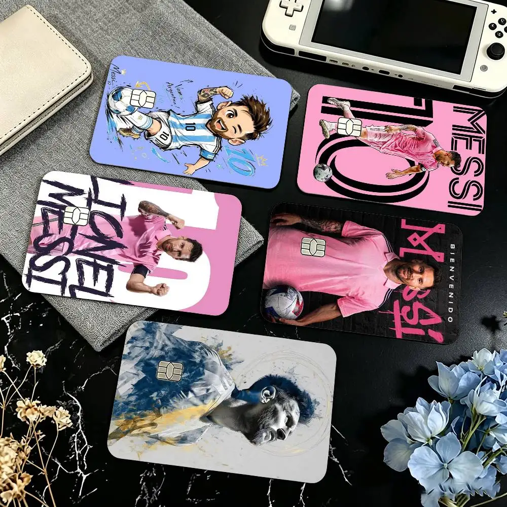 Footballer M-M-MessiS Credit Card HD Stickers Game Card Decal Small Chip Waterproof Sticker Gift