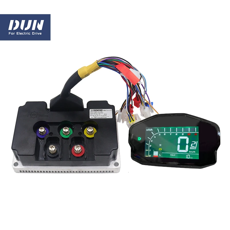 ND72450 Fardriver Controller Programmable DC 200A Phase 450A BLDC Motor Controller with DKD ONE-LIN Display For QS Hub Motor