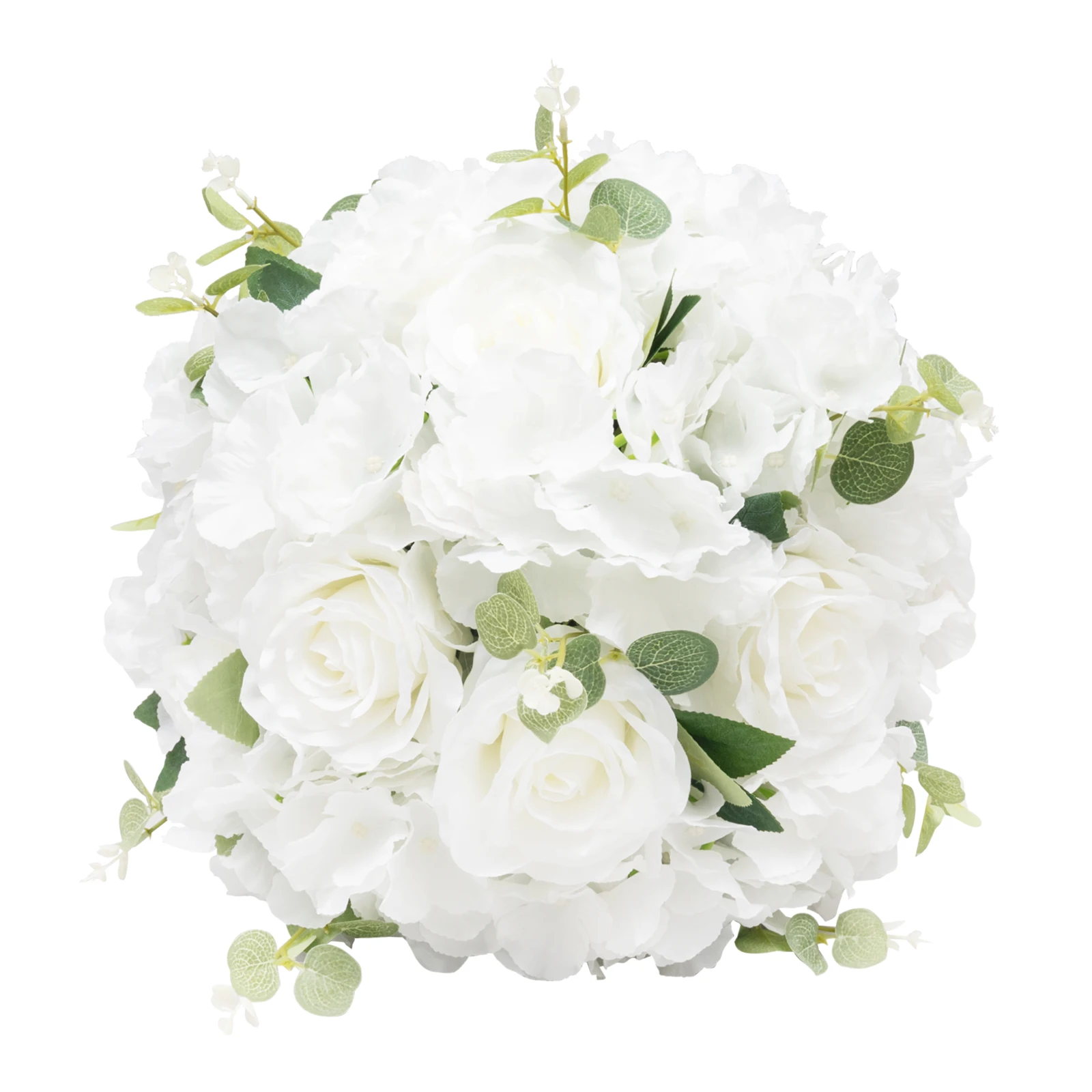 6 قطع من كرات الزهور الاصطناعية لتزيين الطاولة، محور حريري مع قاعدة بلاستيكية لحفلات الزفاف وأعياد الميلاد والديكور الداخلي