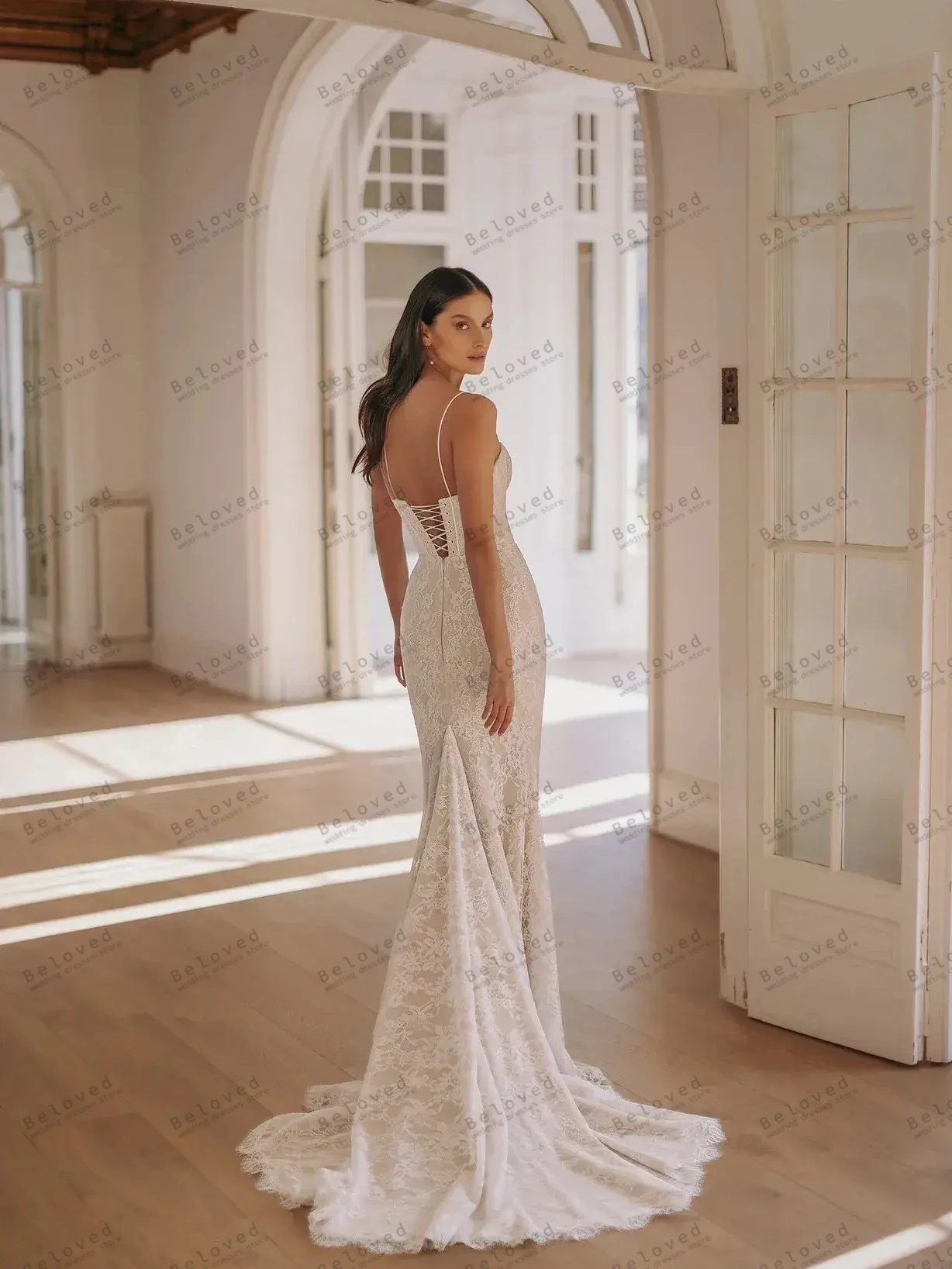 Lindo vestidos de casamento requintado vestidos de noiva sem alças sem costas roupões vestido moderno glamouroso vestidos de novia personalizado