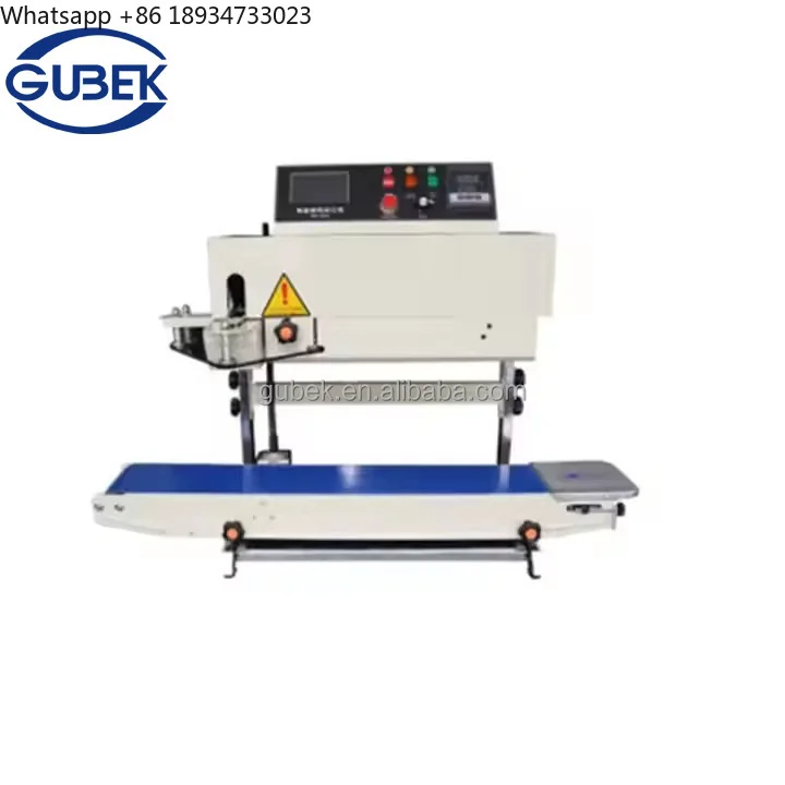PM1800  Plastics Bags Vertical Pouch Sealing Machine With Inkjet Printer for Date QR Coding